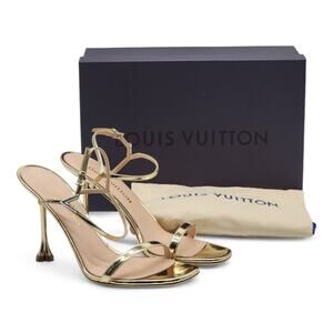 Louis Vuitton Blossom Sandals Leather in Gold Size 40 10 US $1190